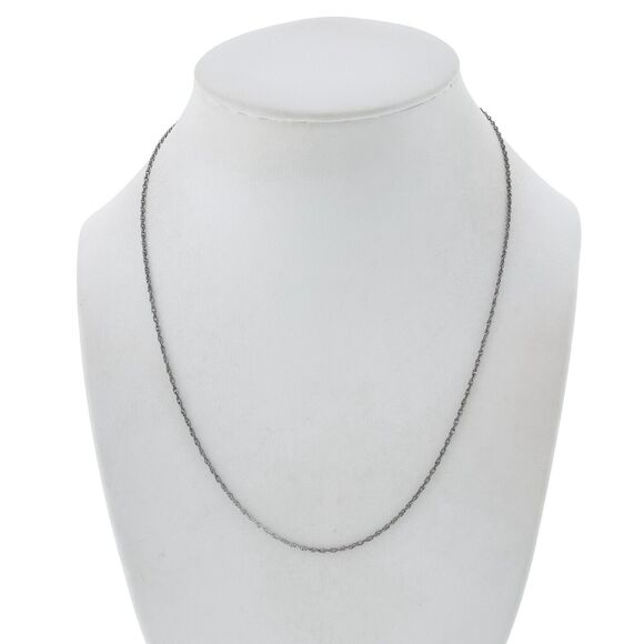 Vintage Sterling Silver 925 1.2mm Cable Chain Necklace 18" - Picture 1 of 3